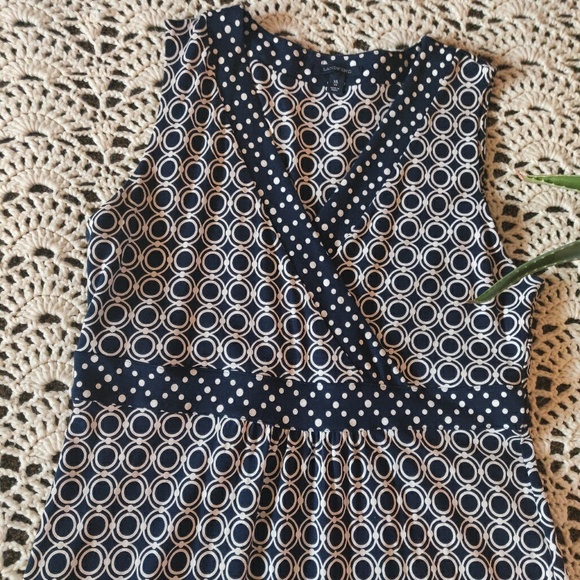 Lands' End Blue and White Maxi Dress - Size 18 - Picture 3 of 5